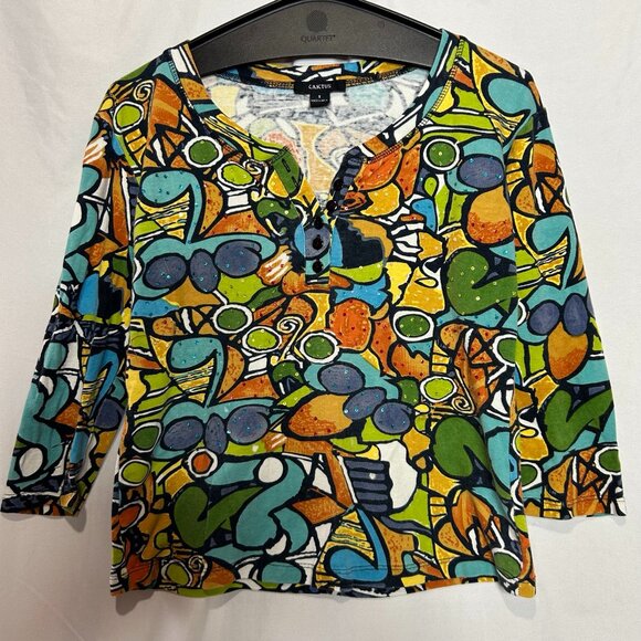 Kaktus Women's Colorful Blouse Size Small - Picture 1 of 5